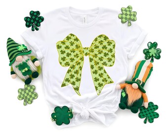 Coquette St Patrick's Day PNG, Coquette St Patty's Day png, Lucky Shamrock PNG, St Patricks Coquette Png, Lucky Charm Png, Glitter Lucky png