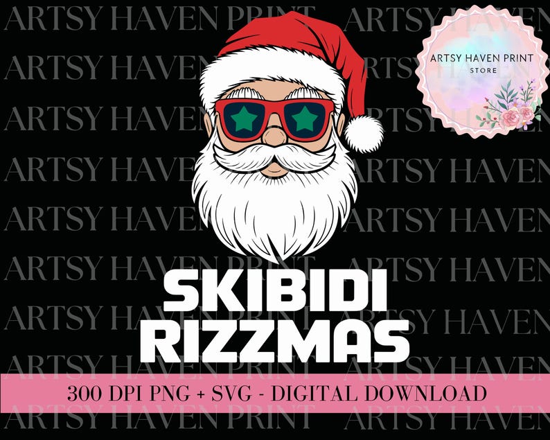 Skibidi Rizzmas PNG, Merry Rizzmas Png, Santa Bruh Christmas PNG, Rizz ...