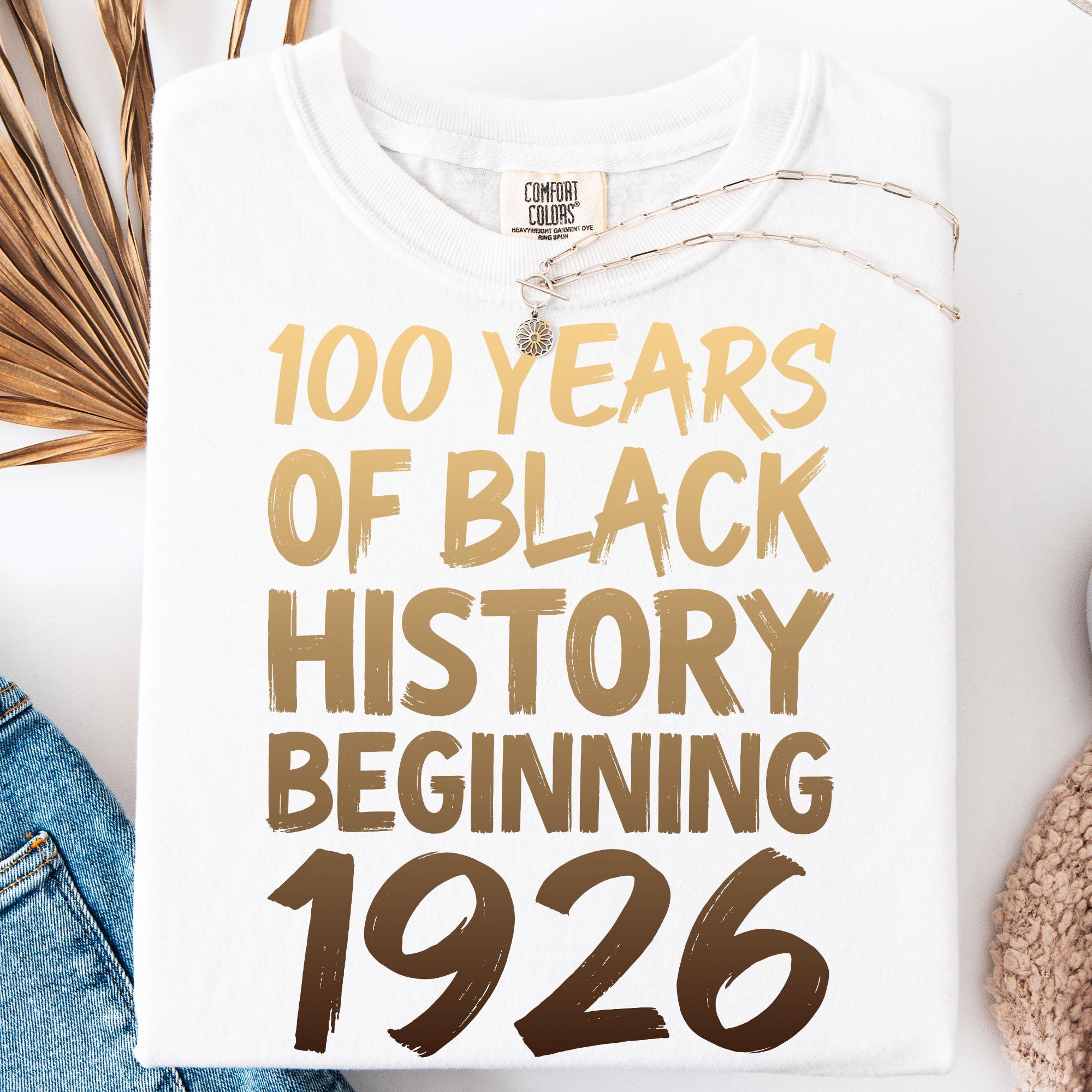 100 Years of Black Excellence 1926 2026 PNG, 100 Years of Black History ...