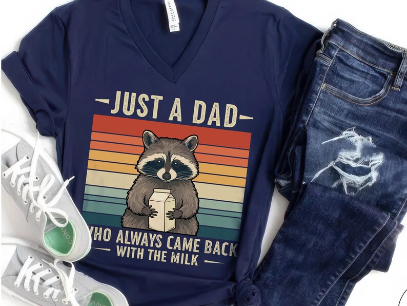 Dad Raccoon Png, Just A Dad Who Came Back With the Milk Father's Day ...
