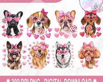 Valentine Dog Coquette PNG, Coquette Valentines PNG, Doodle Mom PNG, Trendy Valentine Dog Mom Png, Dog Lover png, Instant Download