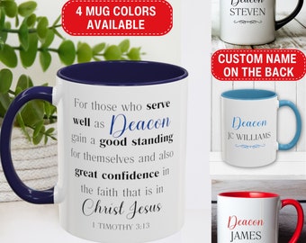 Deacon Mug/Personalized Gift for Deacon/gift for Deacon/Christian Deacon coffee mug/custom deacon gift/Deacon Ordination Gift/Deacon cup