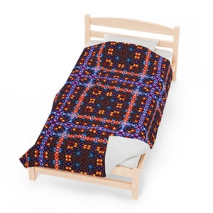 Retro Rhombus Velveteen Plush Blanket