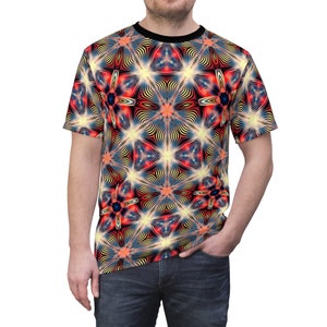 Electric Leopard Swirl Tee: Psychedelic Jungle Rave