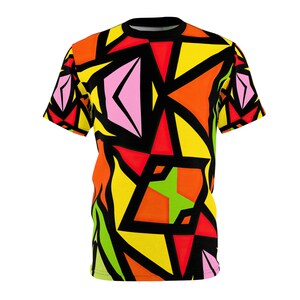 T-shirt éclats de bande dessinée - dessin abstrait audacieux, t-shirt pop art vibrant, tenue de festival accrocheuse