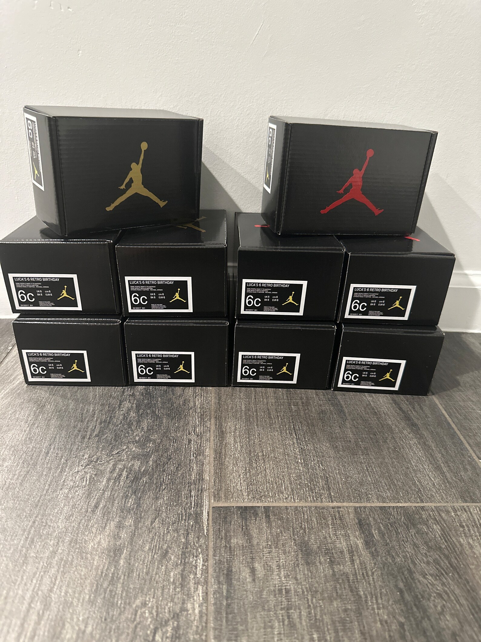 Two Color Jordan Box Mini Jordan Sneaker Box Solid Cardboard Party Favors / Gift Boxes ...