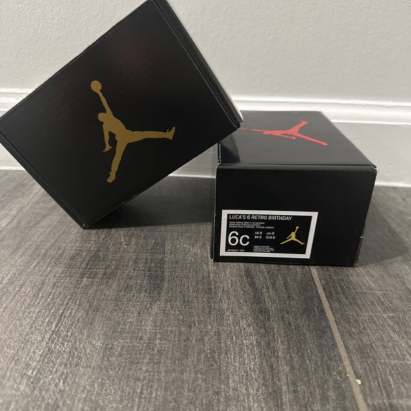 Mini Jordan Sneaker Box Solid Cardboard Party Favors / Gift Boxes - Sturdy and Sized 6”x4”x3”