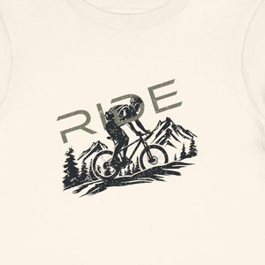 Toddler Mountain Biking Shirt, Kids Nature Shirt, Children&#39;s Bike Shirt, Outdoors Graphic Tee, Cycling Shirt, Mountain Biker Gift