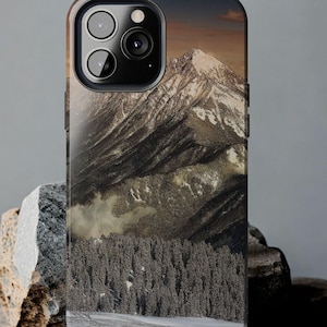 Mountain Phone Case, Outdoors Person iPhone Tough Case, Mountaineering Gift, Nature iPhone Case, Gift for Hiking Lover