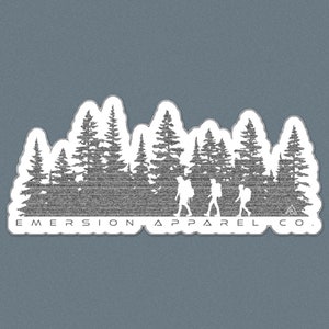 Hiking Vinyl Sticker, Outdoors Adventure Gift, Nature Water Bottle Sticker, Forest Hike Sticker