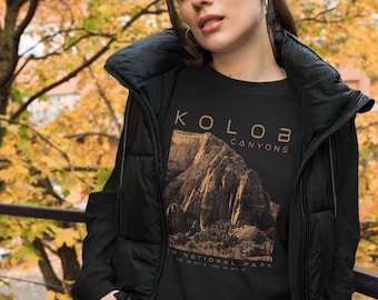 Zion National Park T-Shirt, Kolob Canyons Graphic Tee, Long Sleeve Nature Shirt, Gift for Outdoors Person