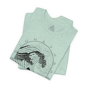 Beach Shirt, Ocean Graphic Tee, Men's Wave Shirt, Beach Vibes Shirt, Outdoors Tshirt, Nature Shirt, Coastal Vibes Shirt image 3