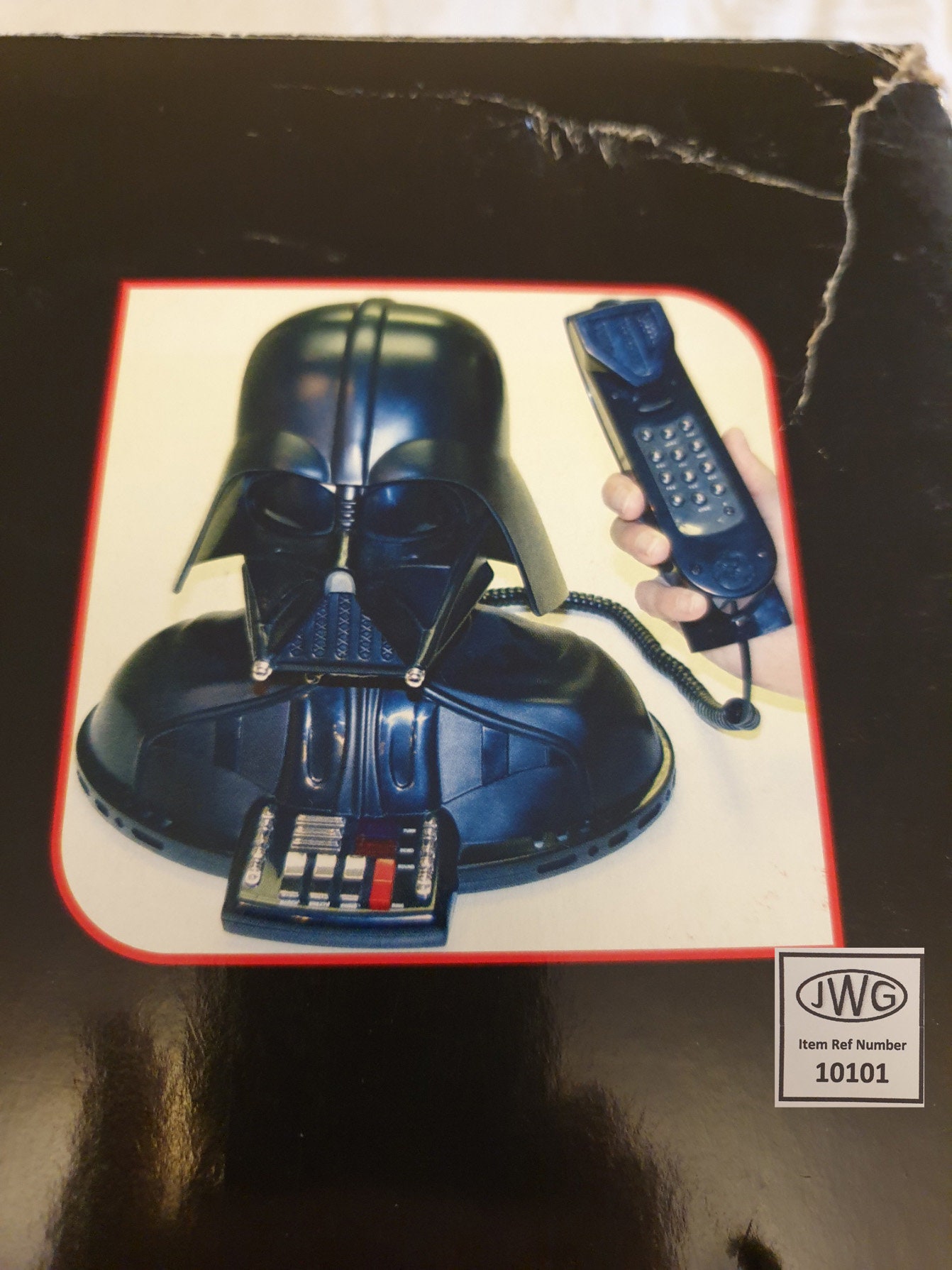 Darth Vader Telephone, Animated and Working With Box. Some Wear