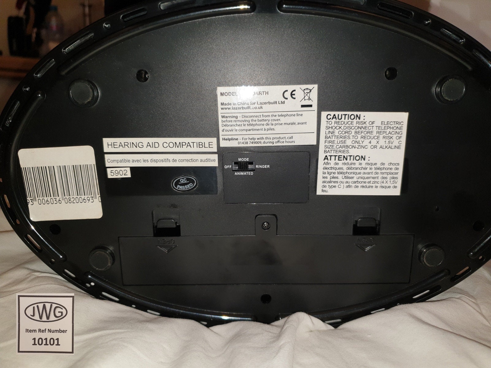 Darth Vader Telephone, Animated and Working With Box. Some Wear