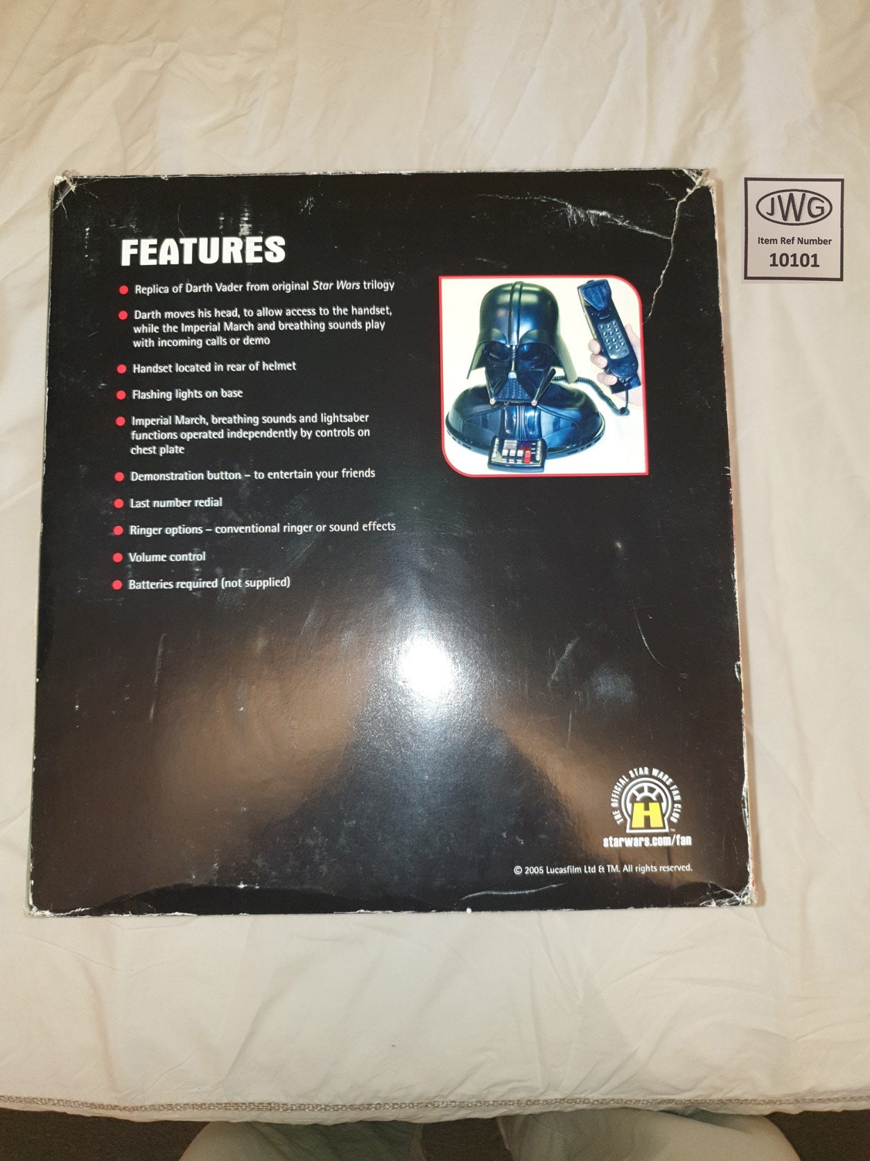Darth Vader Telephone, Animated and Working With Box. Some Wear