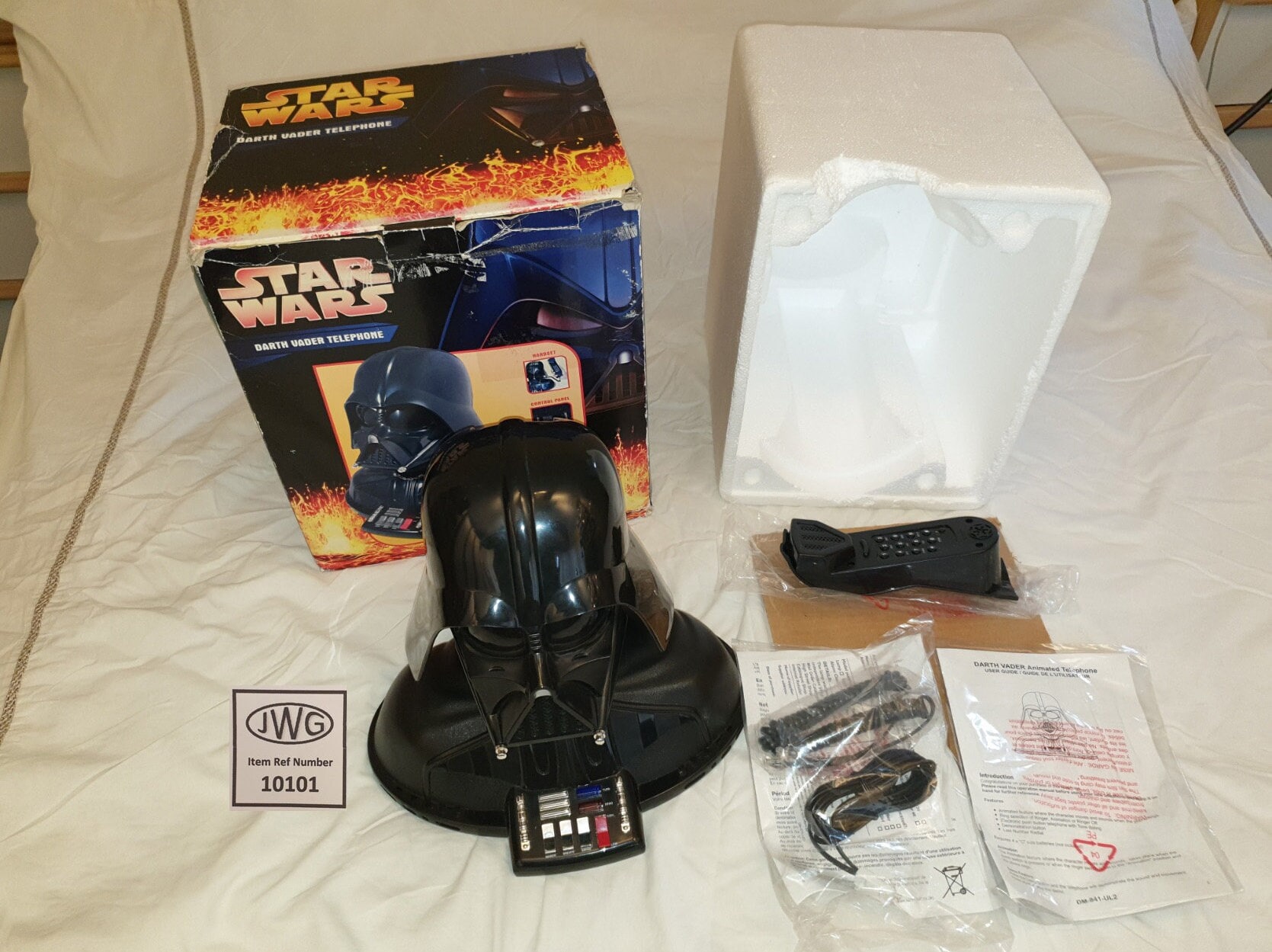 Darth Vader Telephone, Animated and Working With Box. Some Wear