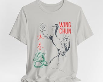 Wing Chun Essence: Crane and Snake Unisex Jersey Short Sleeve Tee