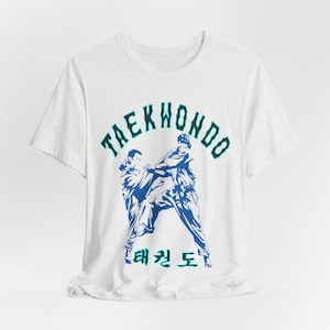 Taekwondo Clash: The Art of Kicks Unisex Jersey Short Sleeve Tee