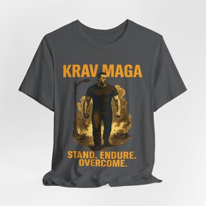 Krav Maga: Stand. Endure. Overcome Unisex Jersey Short Sleeve Tee