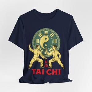 Tai Chi practicing silhouettes Unisex Jersey Short Sleeve Tee