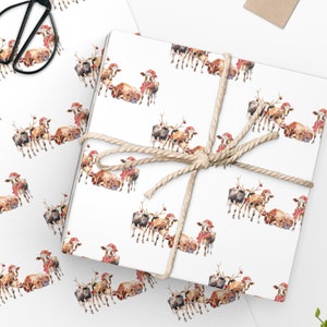 Hemoton 10pcs Cow Print Wrapping Paper Festival Gift Wrapping Paper  Multifunctional Packaging Paper 