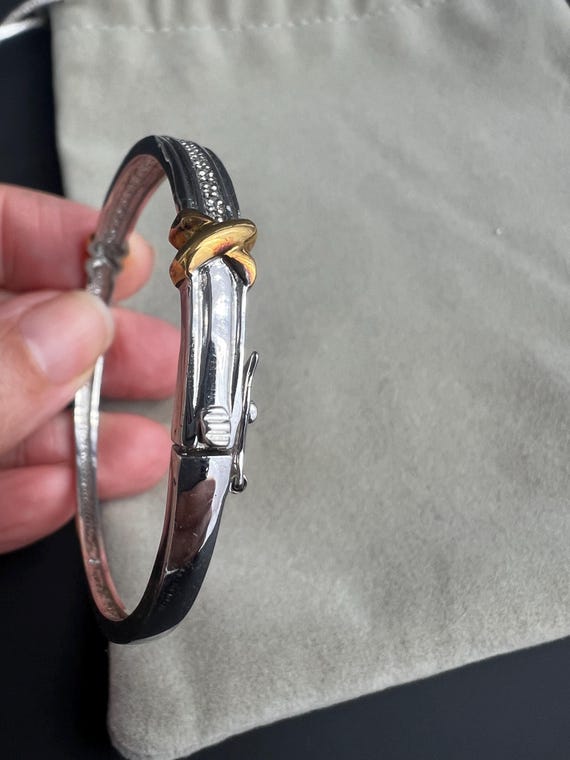 Diamond Bangle 925 Sterling Silver Bangle Diamond… - image 4