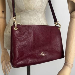 COACH Burgund Leder Crossbody Handtasche K1979-F76645