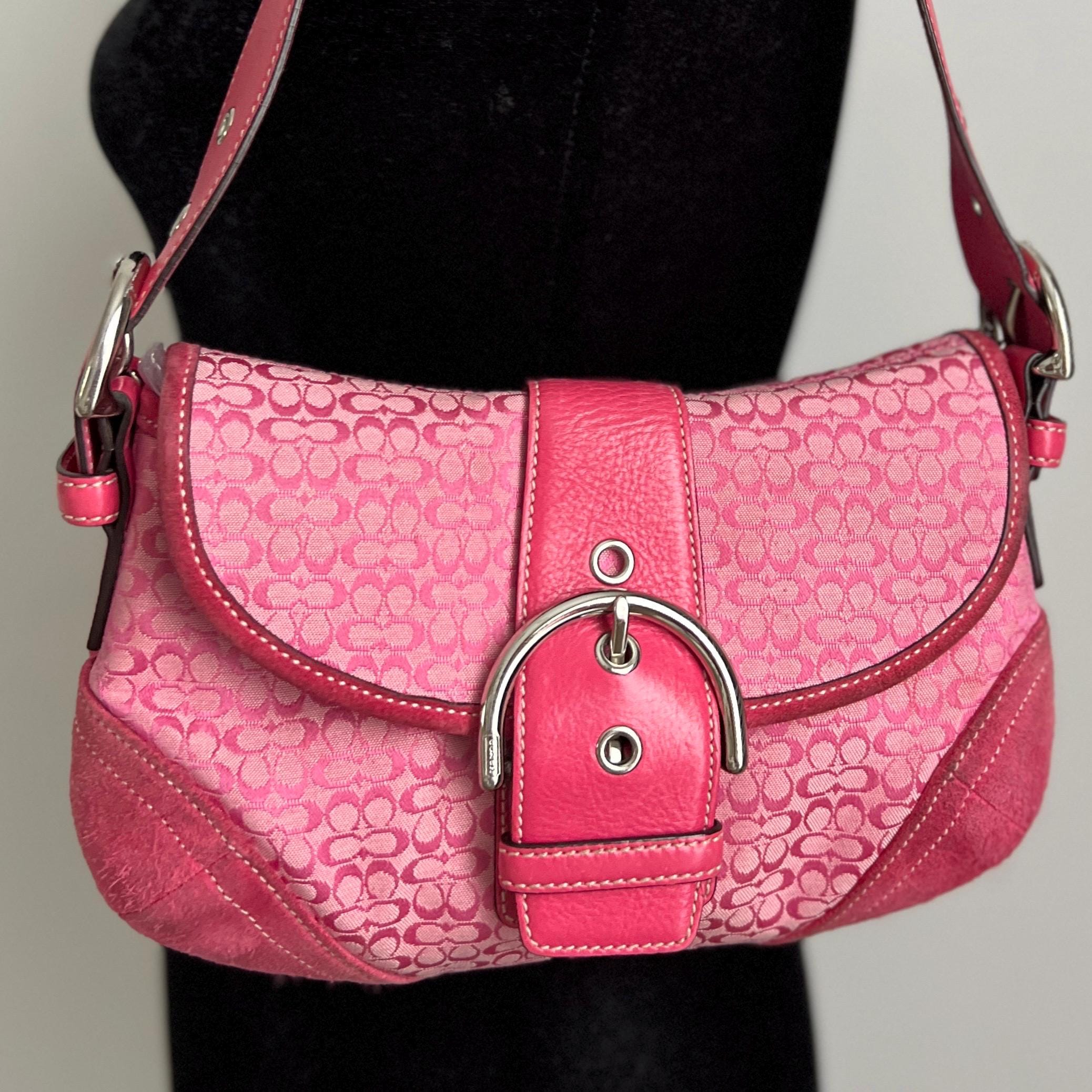 Vintage COACH Pinck Mini Soho Shoulderbag A05W-6818 - Etsy
