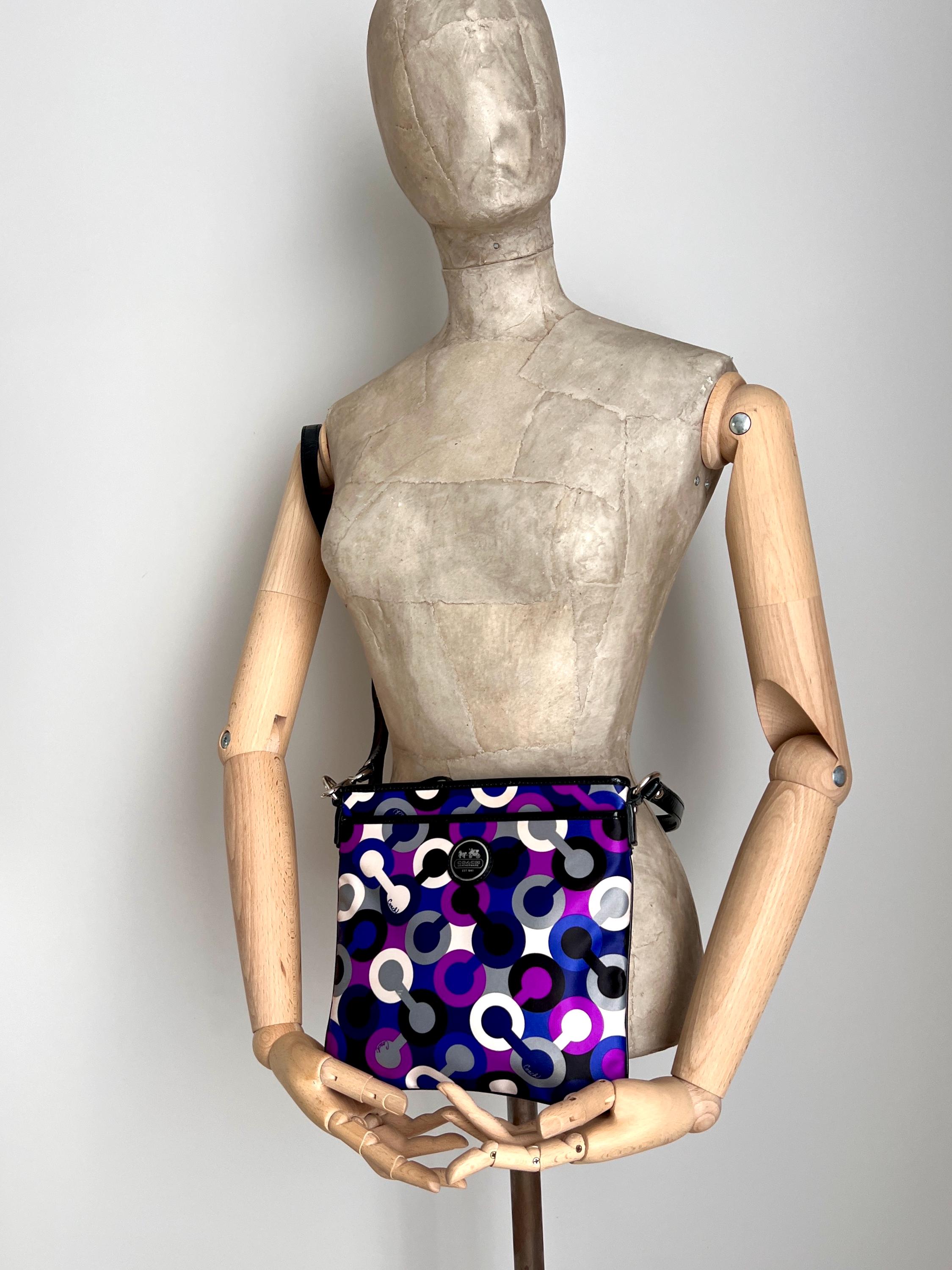 Coach Shoulder Bag Multi Color Crossbody Bag Purple Coach