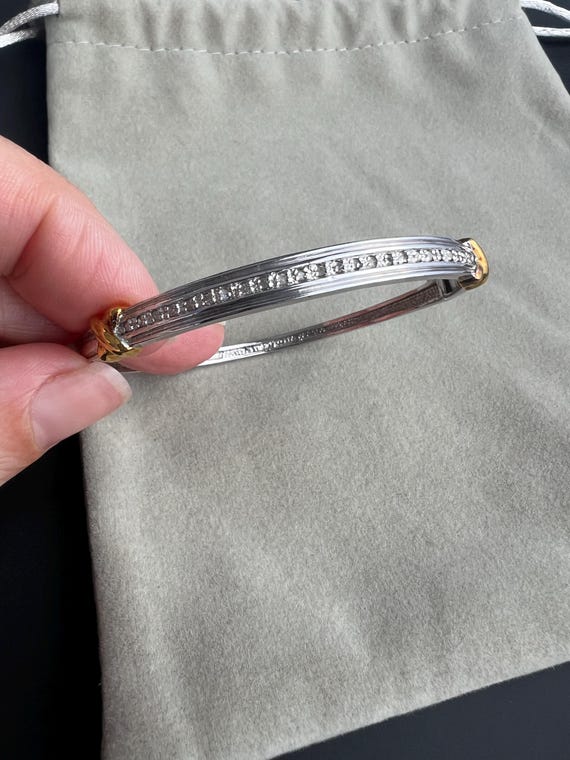 Diamond Bangle 925 Sterling Silver Bangle Diamond… - image 6