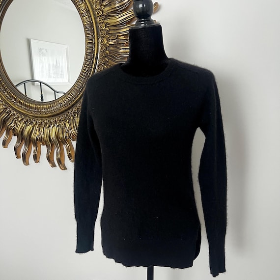 100% Pure Cashmere Women's crow-neck sweater Vintage pure cashmere jumper