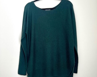Grüner Kaschmir-Pullover Damen Kaschmir-Wollpullover Vintage-Kaschmirpullover