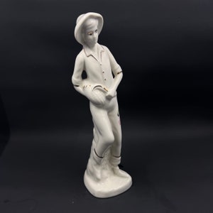 Capodimonte porcelain figurine of a boy, Vintage made in Italy, Vintage 1960s