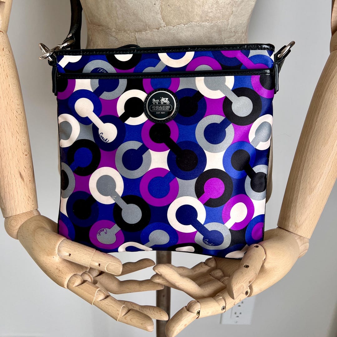 Coach Shoulder Bag Multi Color Crossbody Bag Purple Coach Coach Shoulder Bag Multi Color Crossbody Bag Purple Coach