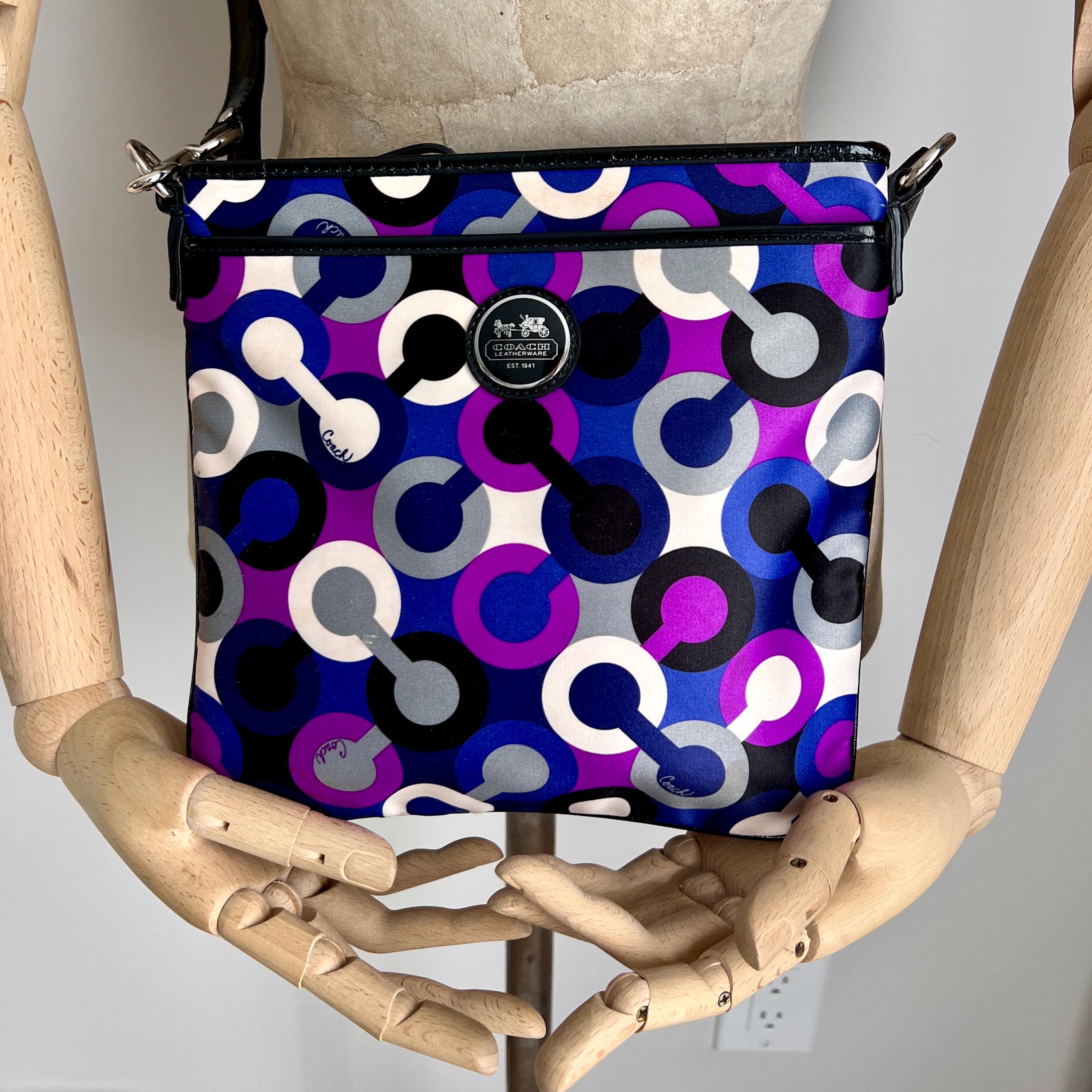 Coach Shoulder Bag Multi Color Crossbody Bag Purple Coach Coach Shoulder Bag Multi Color Crossbody Bag Purple Coach