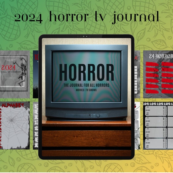 2024 Horror TV Journal | Horror Journal | Movie/Show Journal | Horror | Free Miniature VHS Printable Template