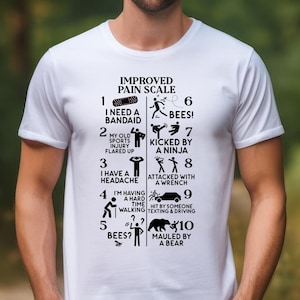 Revised Pain Scale T-Shirt, Physical Therapy Meme TShirt, PT Grad Meme Gift, Medical Team Office Tee, Fitness Group Clothing, Chiro Present