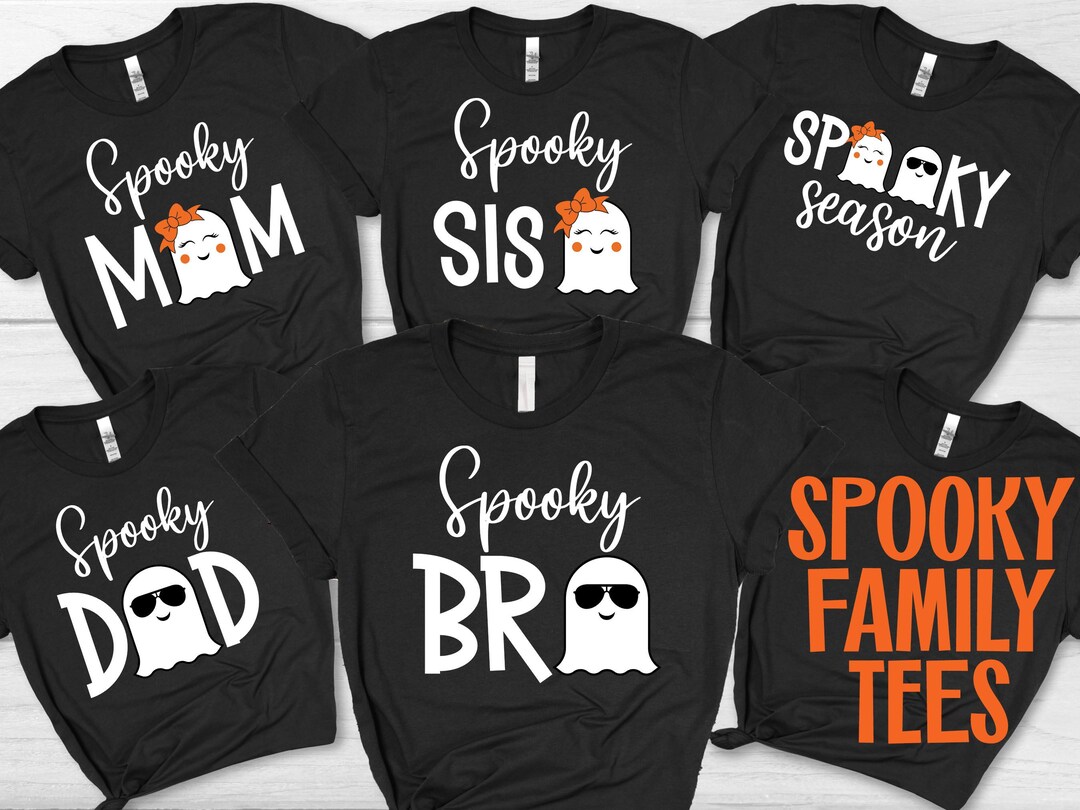 Halloween Trick Or Treat Twinning Family T Shirts- Combo of 3