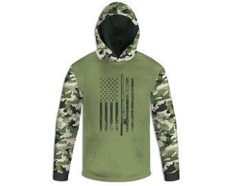 Fisherman Hoodie, Fishing Pole Sweatshirt, Outdoor Life Pullover, Wildlife T-Shirt, Bass Long Sleeve Tee, Summer Boating Top, Men's Present