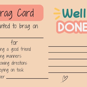 BRAG-KAART voor docenten: waardering van studenten, aanmoediging van studenten, lof van studenten, leraar basisonderwijs