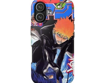 Funda para teléfono con ilustración de anime de Ichigo / Arte de personaje de manga, gráfico vibrante