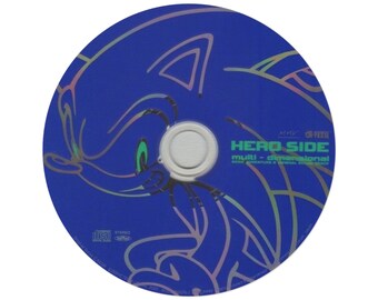 Alfombra redonda con diseño de disco de Sonic / Ilustración retro de CD azul