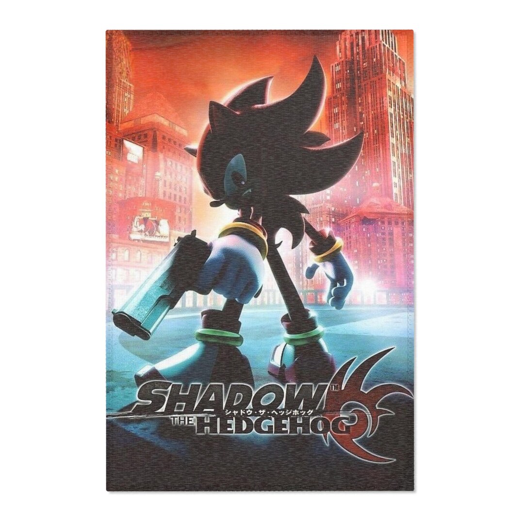 Sonic Shadow Rug Shadow the Hedgehog Area Rug, Gamer Room Decor - Etsy