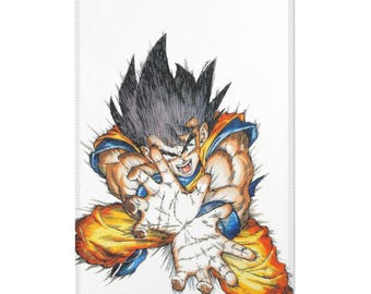 Alfombra de Dragon Ball Z: Decoración de fan art del anime Goku Kamehameha