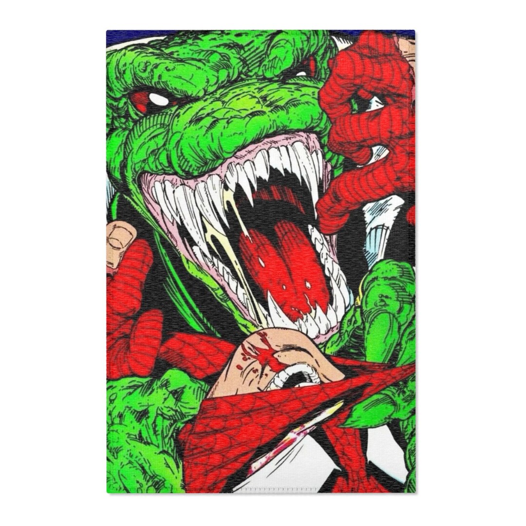 Cool Rug Lizard Comic Book Lizard Area Rug, Vibrant Home Decor - Etsy