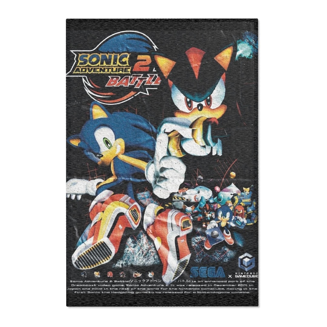 Sonic Adventure 2 Poster Area Rug | Video Game Character Floor Mat - Etsy