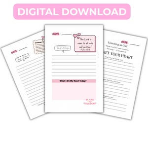 Digital Prayer Journal for Women – Guided Christian Journal with Scripture, Prompts & Reflection – Printable Faith Planner PDF