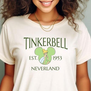 Vintage Disney Tinker Bell Shirt, Tinkerbell 1953 Neverland T-Shirt, Disney Vacation Tee, Disney Princess, Disneyworld Sweatshirts