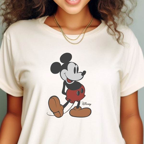 Disney Classic Mickey Mouse Pose Sweatshirt, Mickey Hoodie, Disneyland Holiday Vacation Shirt, Disney Retro Sweatshirt