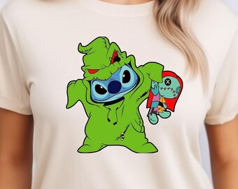 Stitch Horror Halloween Shirt, Stitch Halloween T-Shirt, Disney Halloween, Horror Film Characters, Halloween Party,Disneyland Halloween 2024